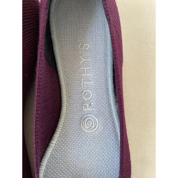 Rothy's Shoes Ballet Flats Loafers Pointed Toe Slip On Aubergine