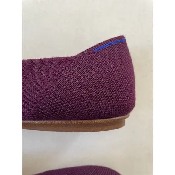Rothy's Shoes Ballet Flats Loafers Pointed Toe Slip On Aubergine