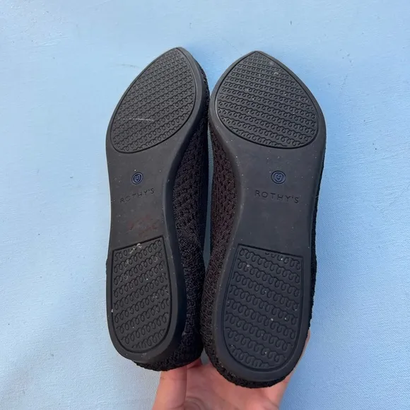 Rothy’s Shoes - Point Flat in Black Honeycomb