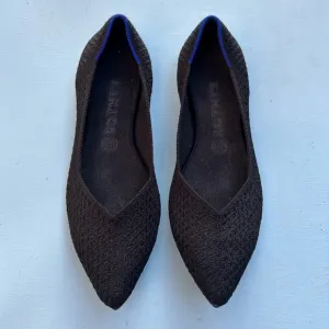 Rothy’s Shoes - Point Flat in Black Honeycomb