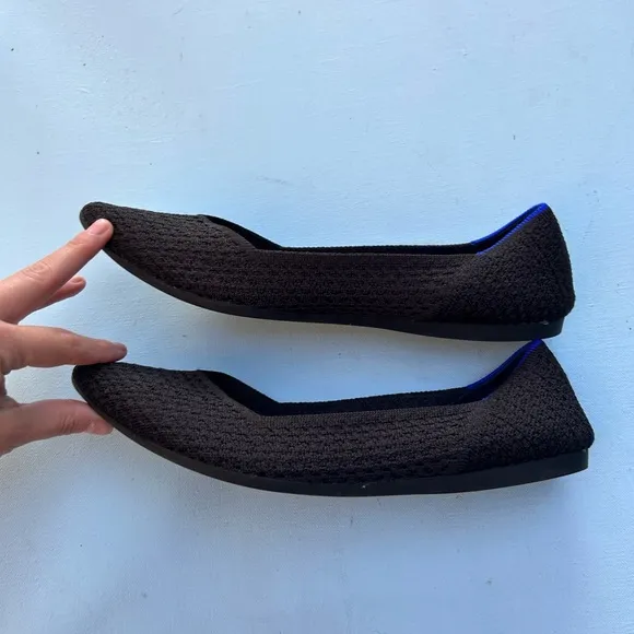 Rothy’s Shoes - Point Flat in Black Honeycomb