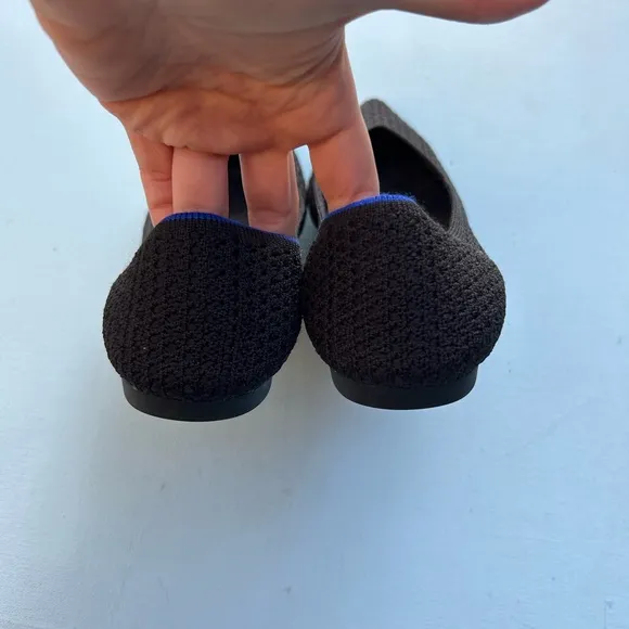 Rothy’s Shoes - Point Flat in Black Honeycomb