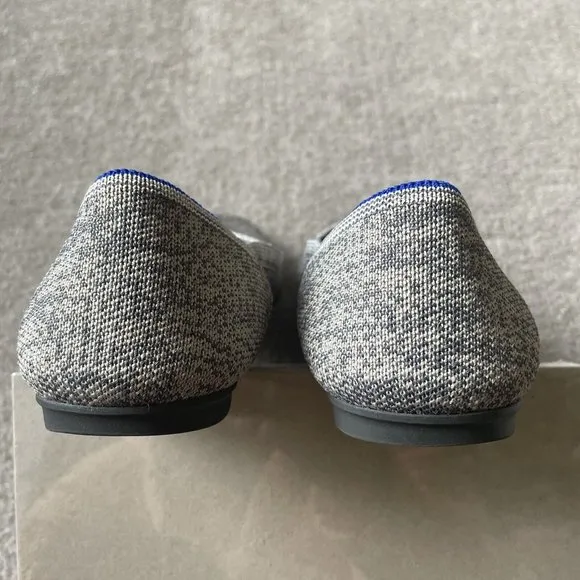 Rothy’s Shoes Womens Size 7.5 The Flat Taupe Heather Grey Casual Knit Flats