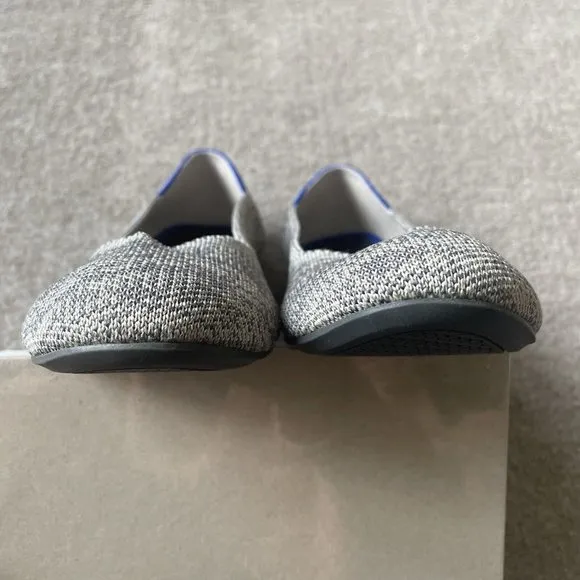 Rothy’s Shoes Womens Size 7.5 The Flat Taupe Heather Grey Casual Knit Flats