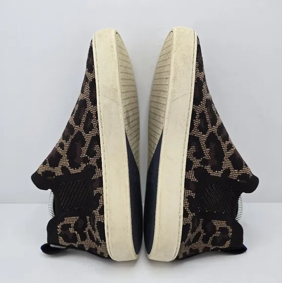 Rothy's | The Chelsea 'WildCat' leopard print brown casual sneakers | WMS 8.5