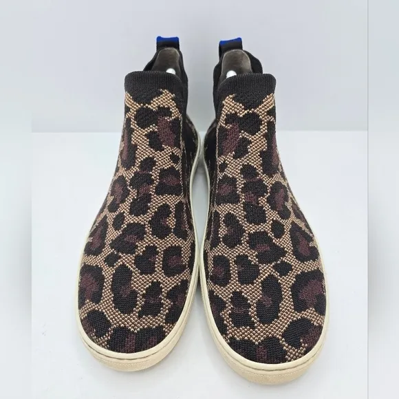 Rothy's | The Chelsea 'WildCat' leopard print brown casual sneakers | WMS 8.5