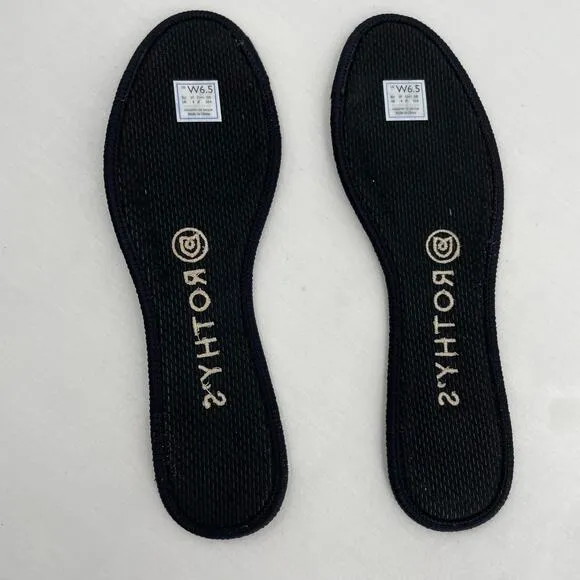 Rothy’s The Flat in Black Zebra Neutral Tapue Tan Printed Sustainable Flats 6.5