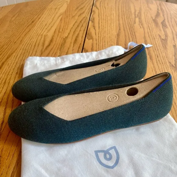 Rothy's - The Flat in Emerald Green, Size 8.5 Discontinued color!