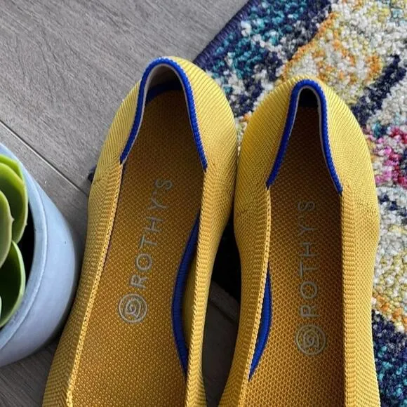 Rothys the point marigold yellow size 6 woman’s flat shoes
