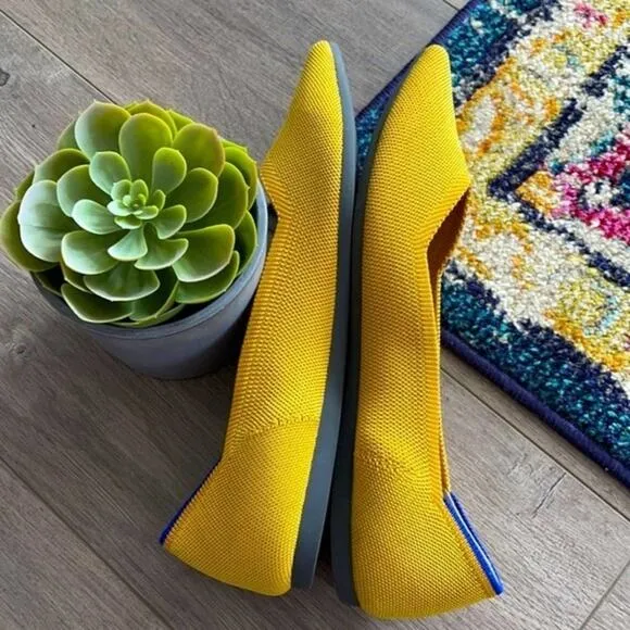 Rothys the point marigold yellow size 6 woman’s flat shoes