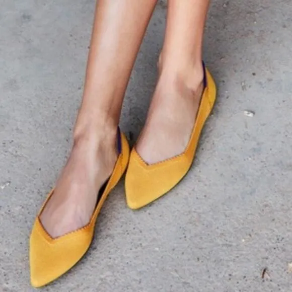 Rothys the point marigold yellow size 6 woman’s flat shoes
