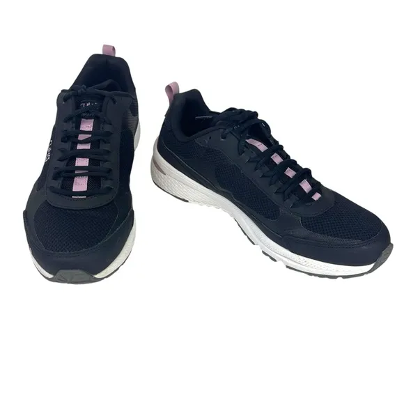 Ryka Brave Memory Foam Walking Shoes Womens 9.5 Black Pink Comfort Sneaker