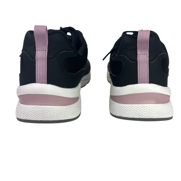 Ryka Brave Memory Foam Walking Shoes Womens 9.5 Black Pink Comfort Sneaker