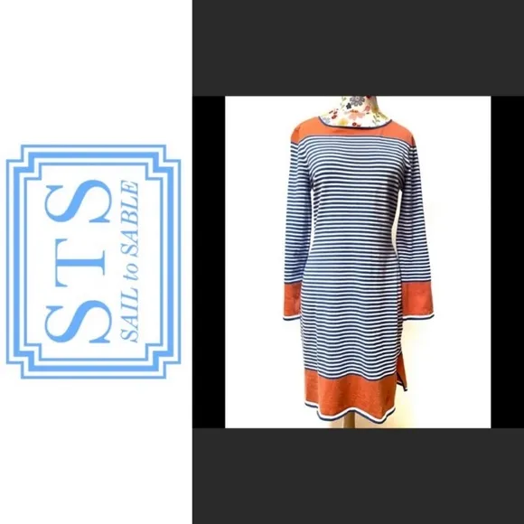Sail to Sable Striped Shift Dress