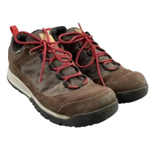 Salomon Hiking Shoes Men 9 Brown Red Sneaker GoreTex Trail Gorpcore Camp Outdoor