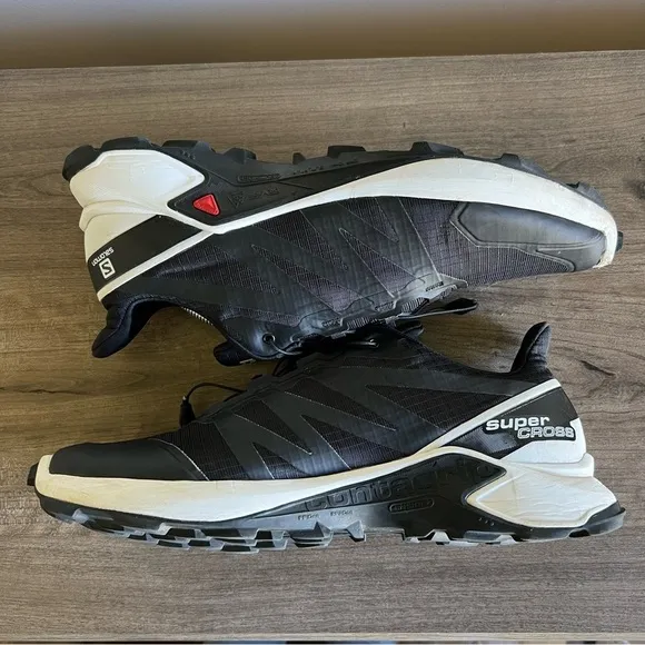 SALOMON SuperCross Black White Men's Shoe Size 12.5 #1138