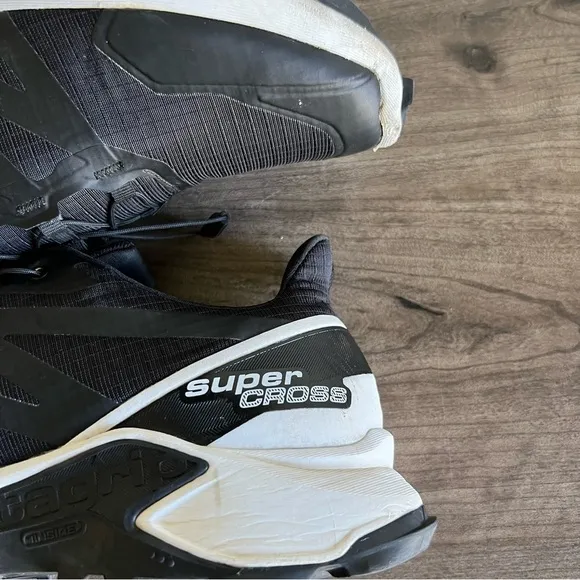 SALOMON SuperCross Black White Men's Shoe Size 12.5 #1138