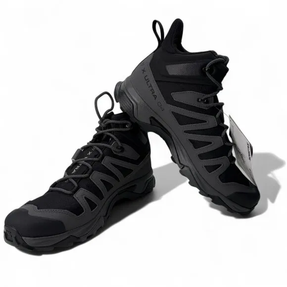 Salomon X Ultra 4 Mid GTX Men’s Hiking Boots US 10.5 Black No Box New