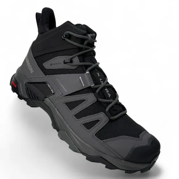 Salomon X Ultra 4 Mid GTX Men’s Hiking Boots US 10.5 Black No Box New