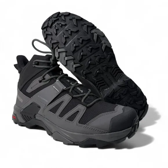 Salomon X Ultra 4 Mid GTX Men’s Hiking Boots US 10.5 Black No Box New
