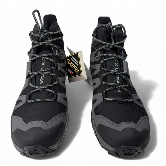 Salomon X Ultra 4 Mid GTX Men’s Hiking Boots US 12 Black No Box New