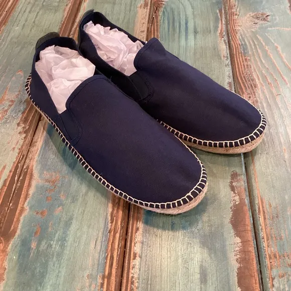 Salvi Natural World 11-11.5 (45) Slip On Men’s Shoes Navy Blue Made In Spain