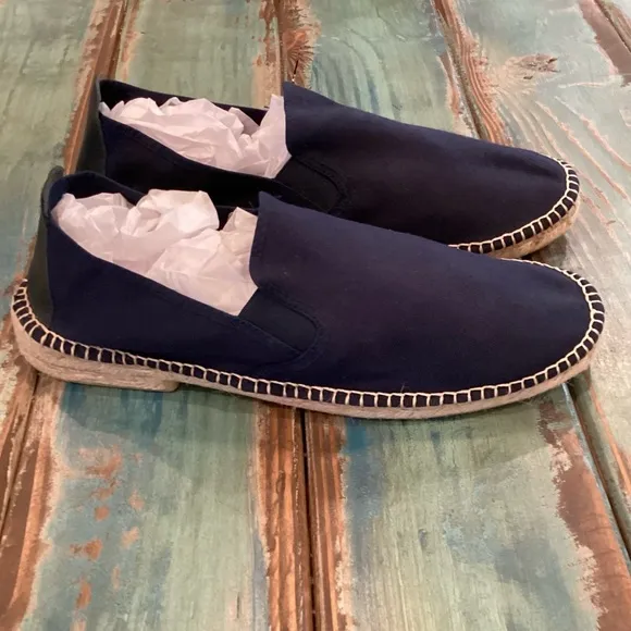 Salvi Natural World 11-11.5 (45) Slip On Men’s Shoes Navy Blue Made In Spain