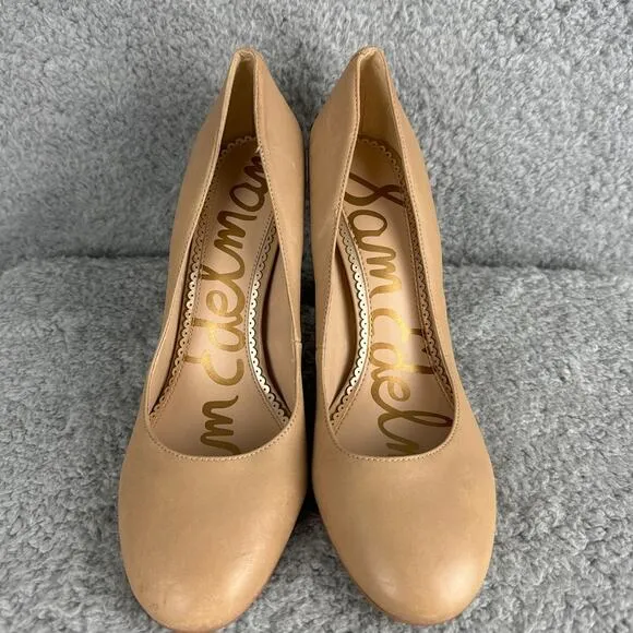 Sam Edelman Stillson Pumps Almond Toe Neutral Nude Size 8