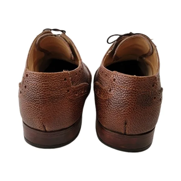 Samuel Windsor Town &amp; Country: Grained Brogue. Hand made. All Leather Mens 9.5