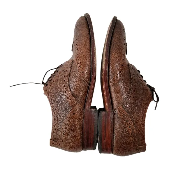 Samuel Windsor Town &amp; Country: Grained Brogue. Hand made. All Leather Mens 9.5