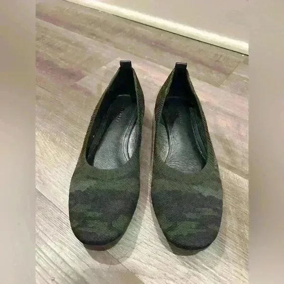 Sanctuary Shoes Social Camo Knit Flat Black/Green | Size: 8 1/2m