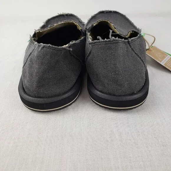 Sanuk NWT Vagabond Sidewalk Surfer Charcoal Gray SMF1001 Mens Size 12