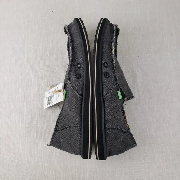 Sanuk NWT Vagabond Sidewalk Surfer Charcoal Gray SMF1001 Mens Size 12