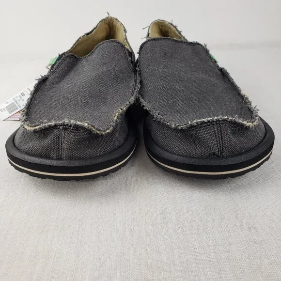 Sanuk NWT Vagabond Sidewalk Surfer Charcoal Gray SMF1001 Mens Size 12