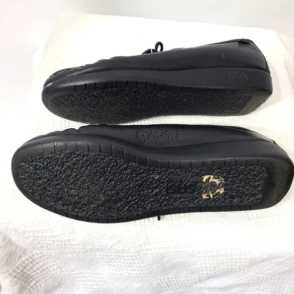 SAS Women's Size 10 1/2 M Narrow Bounce Black Shoes Casual‎ Flat