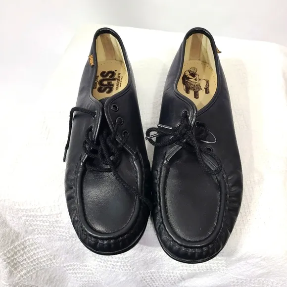 SAS Women's Size 10 1/2 M Narrow Bounce Black Shoes Casual‎ Flat