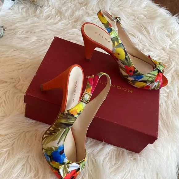 💞SASHA LONDON 💞flowers shoes