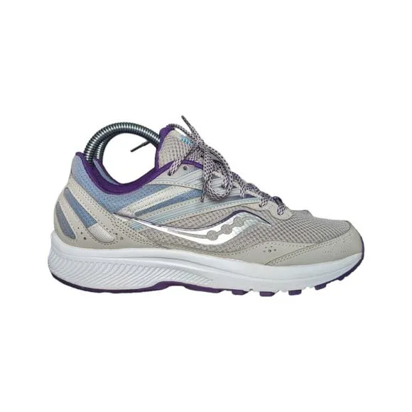 Saucony Cohesion 15 Running Shoes Sneakers Gray Purple Grape Pop Womens 7.5 Grey