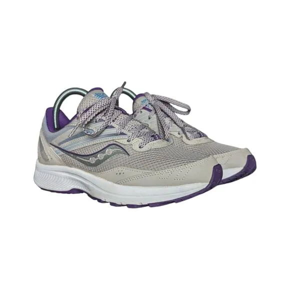 Saucony Cohesion 15 Running Shoes Sneakers Gray Purple Grape Pop Womens 7.5 Grey