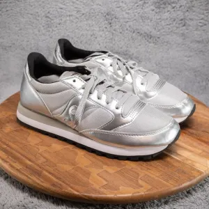 Saucony JAZZ TRIPLE Women's Size 9 Silver Metallic Chrome Shoes Sneakers