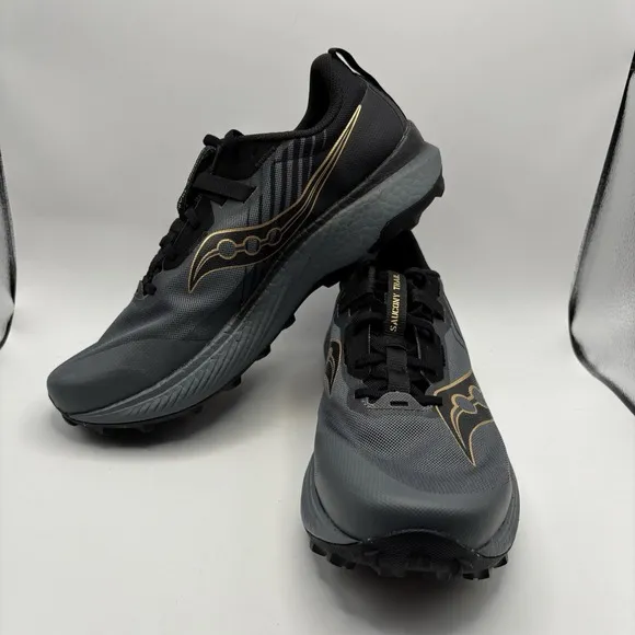 Saucony Men's 14 Endorphin Edge Black/Goldstruck Sz 12 Running Shoes S20773-10