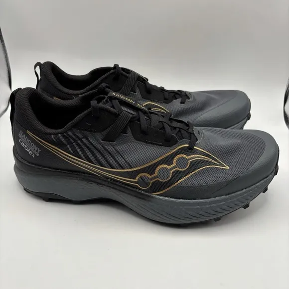 Saucony Men's 14 Endorphin Edge Black/Goldstruck Sz 12 Running Shoes S20773-10