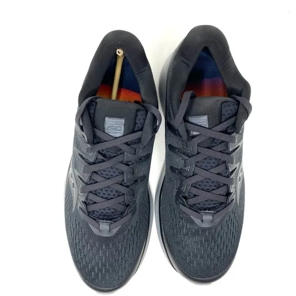 Saucony Men’s Ride ISO 2 Blackout Athletic Running Shoes