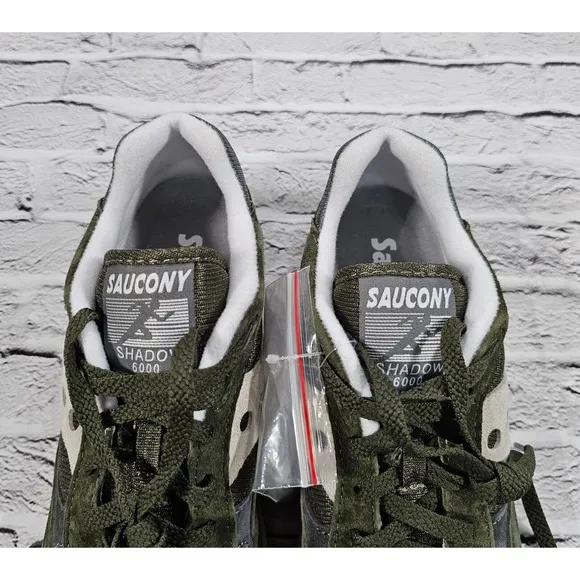 Saucony Originals Shadow 6000 Green Gray Running Shoes S70441-43 MENS SIZE 8.5