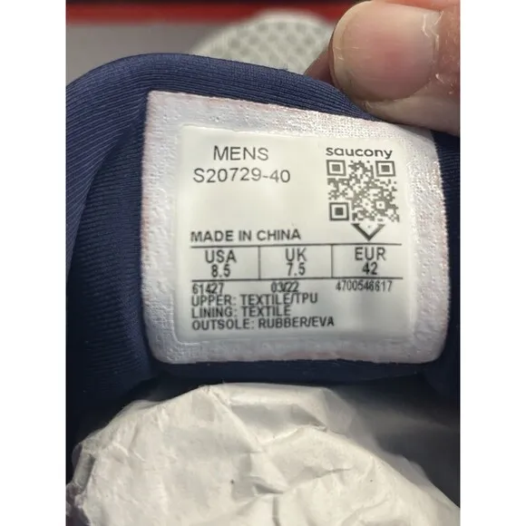Saucony Ride 15 Gray Blue “Prospect Glass” Running Shoes Sneakers Sz 8.5 - EUC