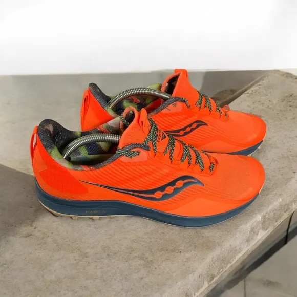 Saucony Running Shoes Trail Athletic Performance Orange S20737-65 sz 11 mens