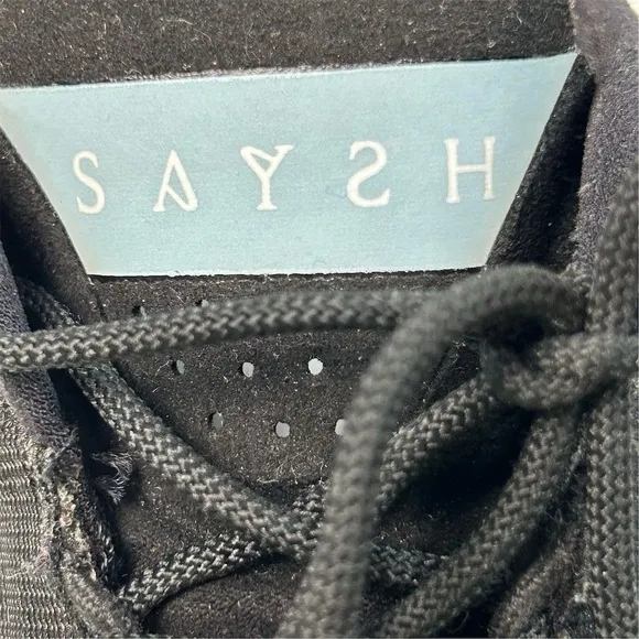 Saysh One Women's Black Sneakers Size 6 Lightweight Casual Shoes