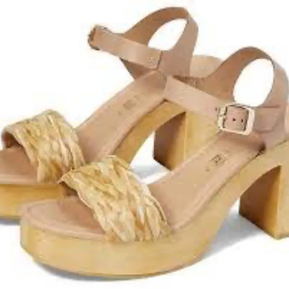 Seychelles Manila natural Platform Sandal Heels 8 NWT