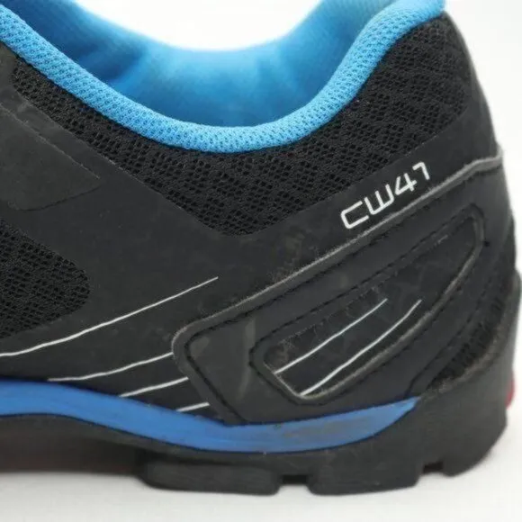 Shimano Click'r CW41 Women's Size 9.5 Black Blue Commuter Lace Up Cycling Shoes