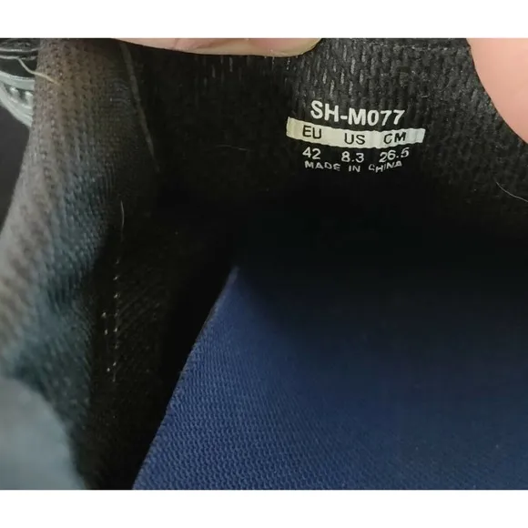 Shimano Mens Cycling Clip-in Shoes Black Size 42 (US 8.3) Hook &amp; Loop Closure